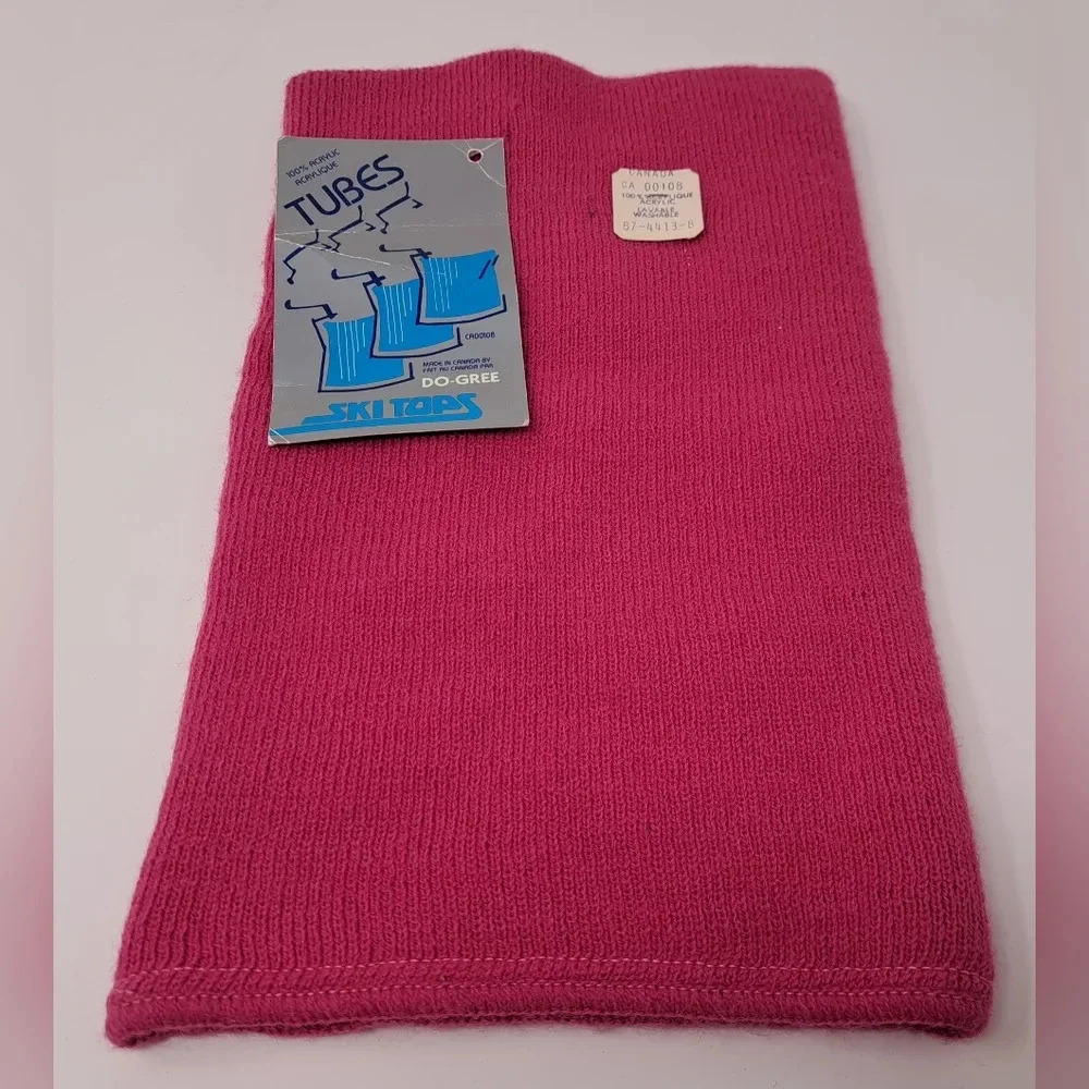 Ski Tops Do-Gree Tubes Neck Warmer Winter Hat  Vintage 90s Canada Acrylic OS